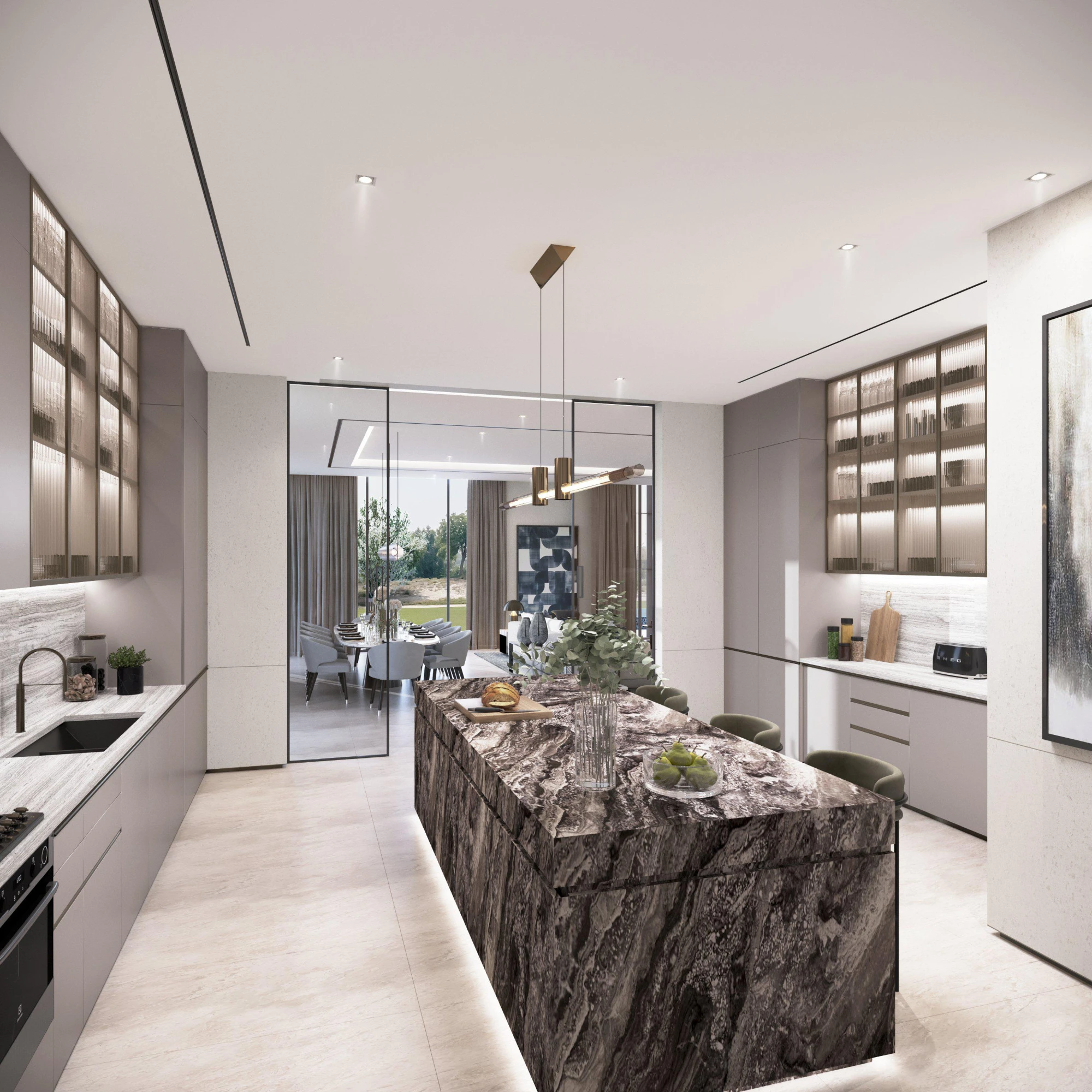 Новая закрытая резиденция Signature Mansions с бассейном рядом со станцией метро и автомагистралью, Jumeirah Golf Estates, Дубай, ОАЭ