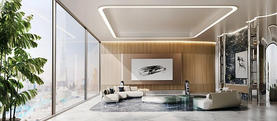 Высотный жилой комплекс Bugatti Residences с собственным пляжем рядом с яхт-клубом, Business Bay, Дубай, ОАЭ