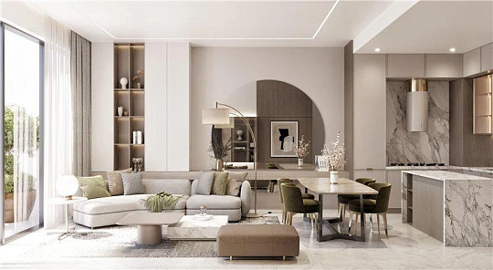 Новая резиденция Skyros с бассейном и зоной отдыха в престижном районе Arjan, Дубай, ОАЭ