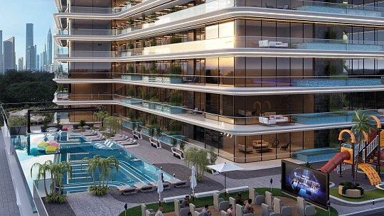 Новые апартаменты с собственными бассейнами и панорамными видами в резиденции Golf Views, Dubai Sports City, Дубай, ОАЭ