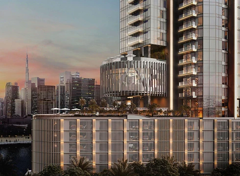 Новая высотная резиденция на берегу канала One River Point с бассейнами рядом с Бурдж Халифа, Business Bay, Дубай, ОАЭ