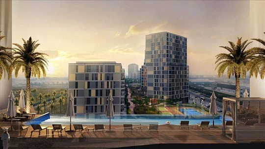 Новая резиденция Jannat с бассейнами и детским клубом рядом с центром города, Production City, Дубай, ОАЭ