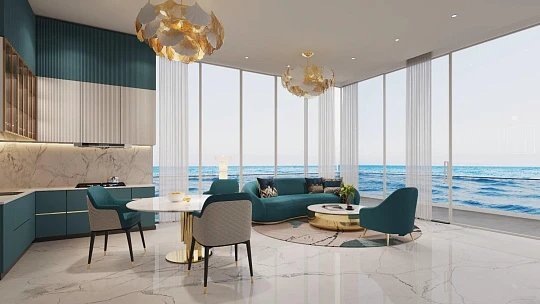 Новая высотная резиденция Oceanz с бассейном, спа-центром и бизнес-центром, Maritime City, Дубай, ОАЭ