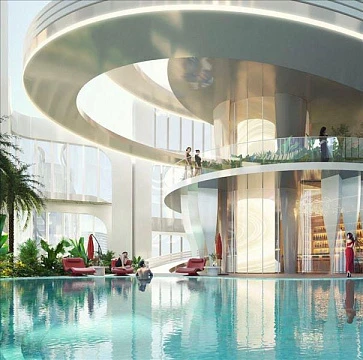 Новая высотная резиденция Volta с бассейном и панорамным видом рядом с Дубай Молл, Business Bay, Дубай, ОАЭ